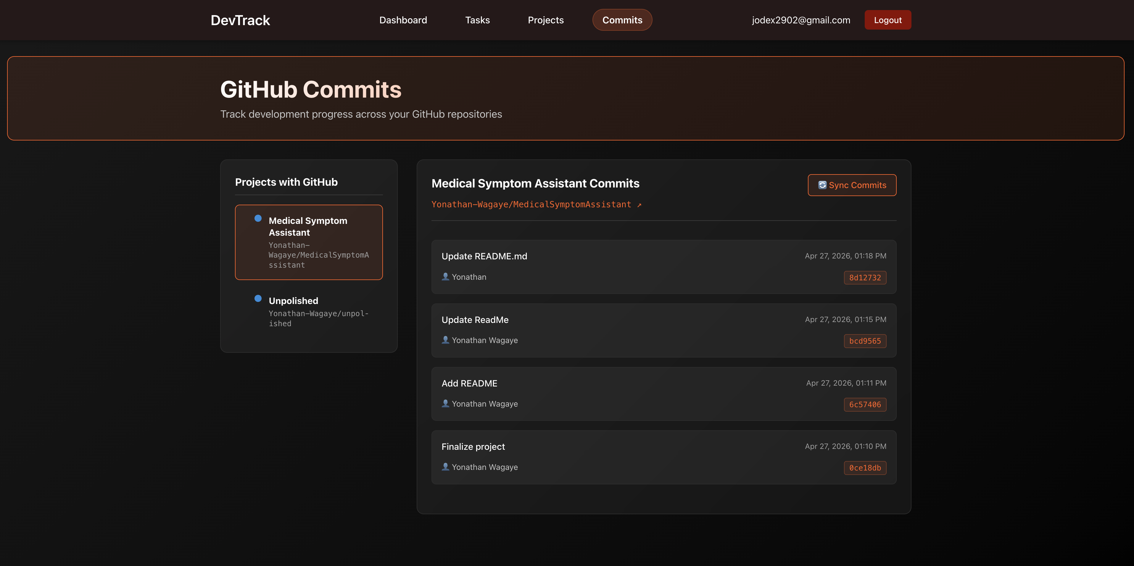 DevTrack screenshot 3